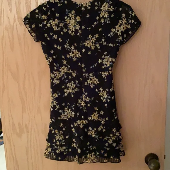 bardot junior black dress Bardot Junior, lined black lace long sleeve dress, GUC, size 8, L: 64cm   DaisyChainClothing